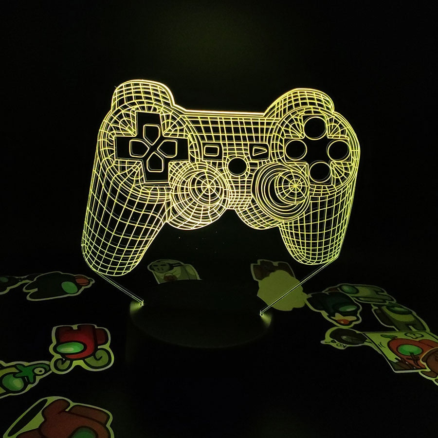 Gamepad Controller 3D illusion Battery Night Lights