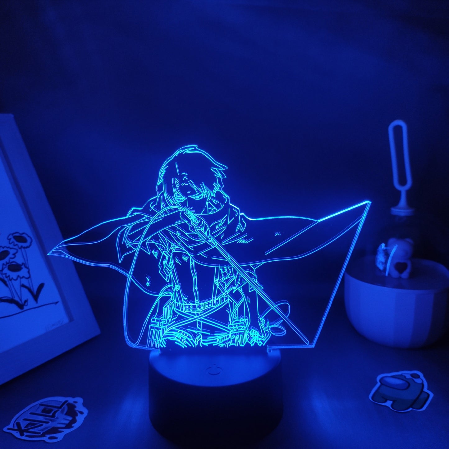 Levi Ackerman Attack on Titan Figure 3D Night Lights