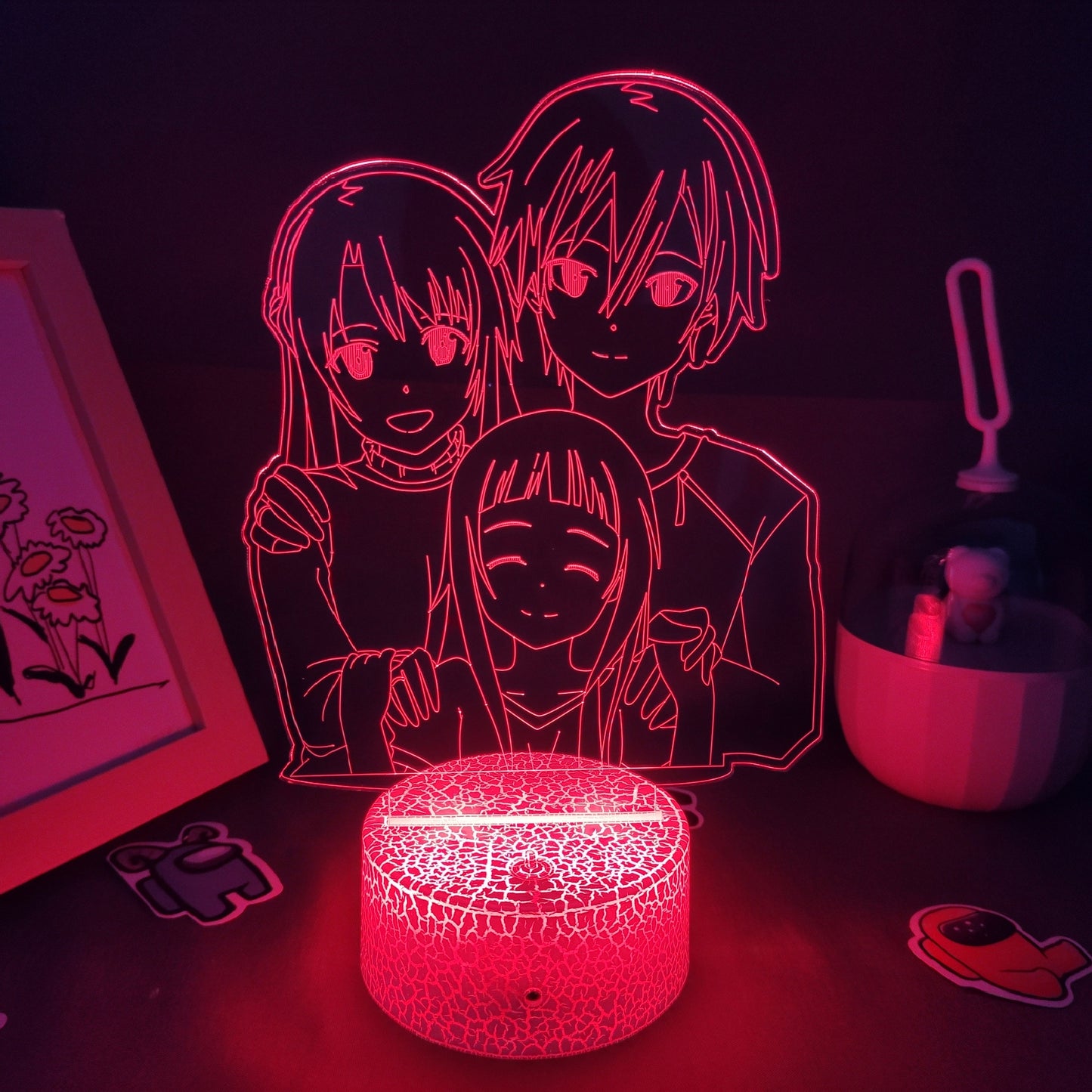 Kirito Asuna RGB Neon Battery Touch Lava Lamp