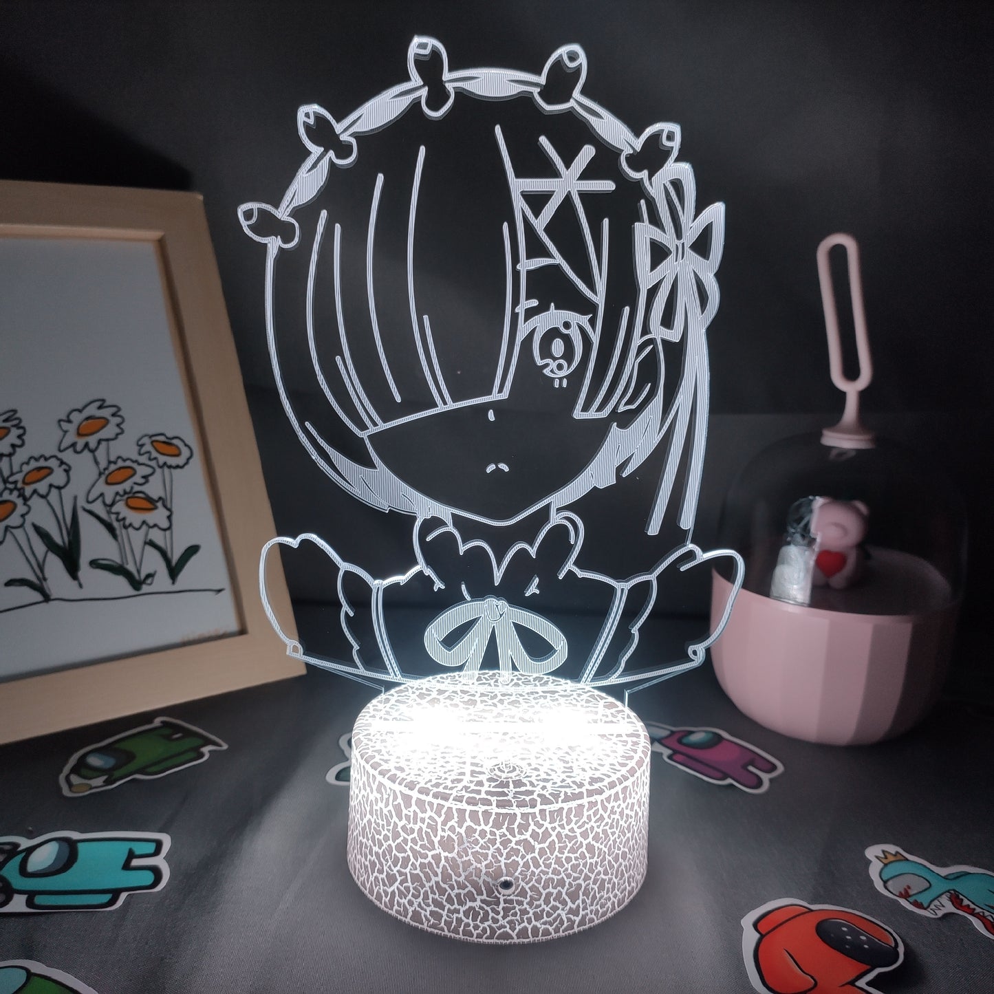 Re Zero Figure Rem 3D Night Lights