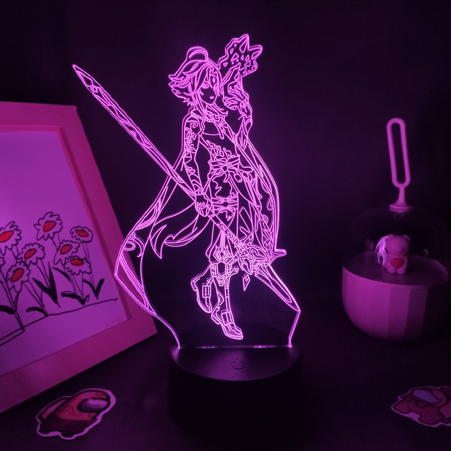 Genshin Impact Game Figure Zhong Li 3D Lamp