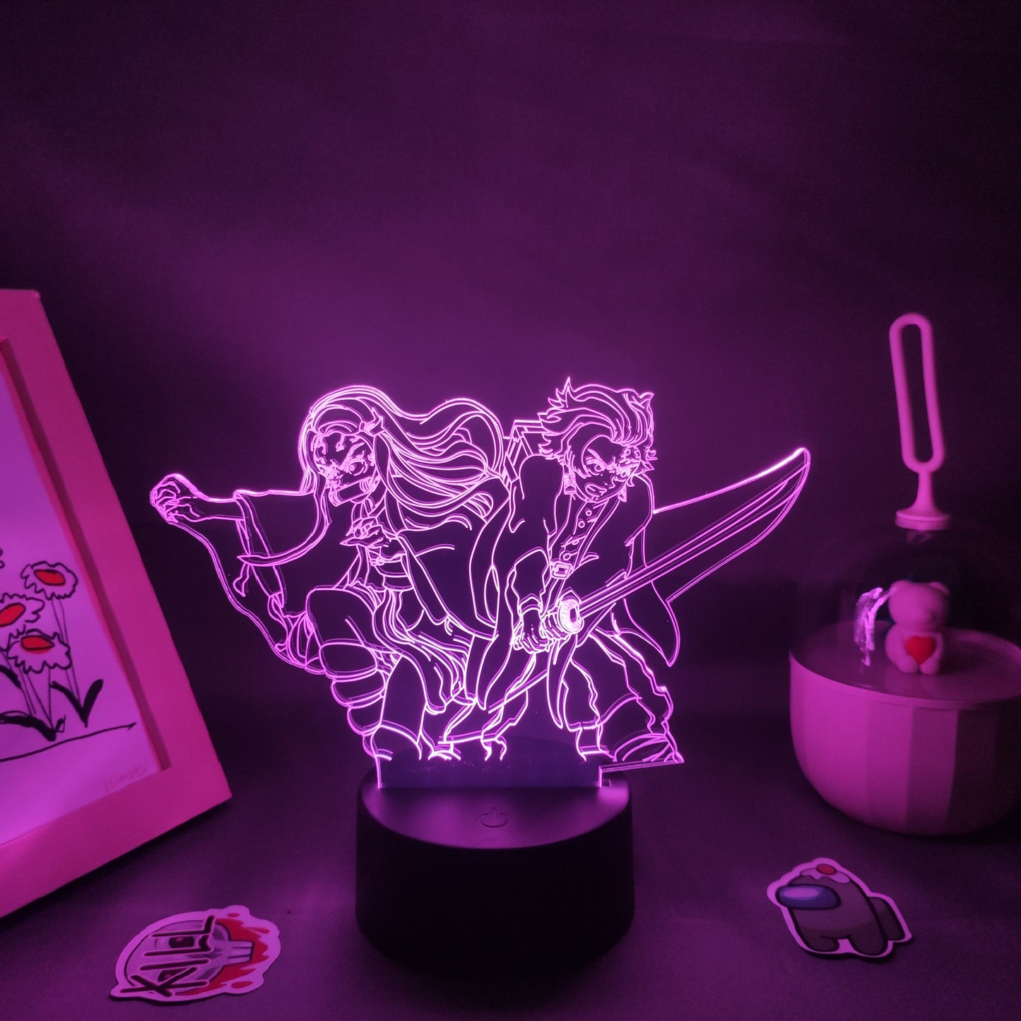 Demon Slayer Figures 3D Lamp