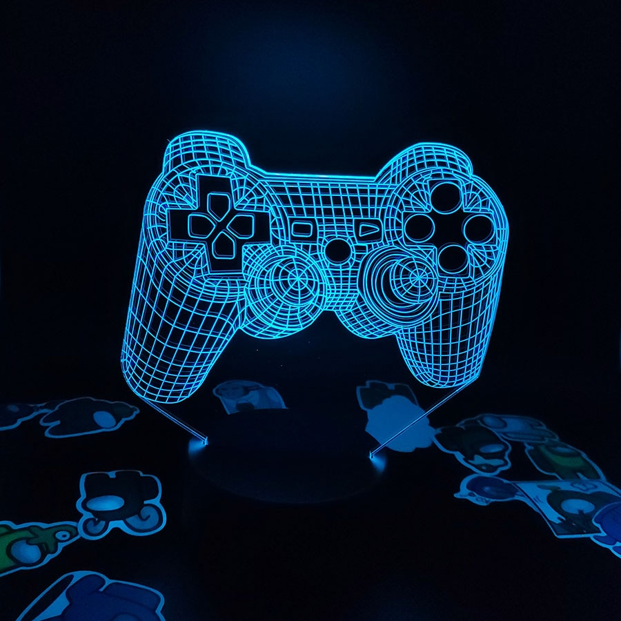 Gamepad Controller 3D illusion Battery Night Lights