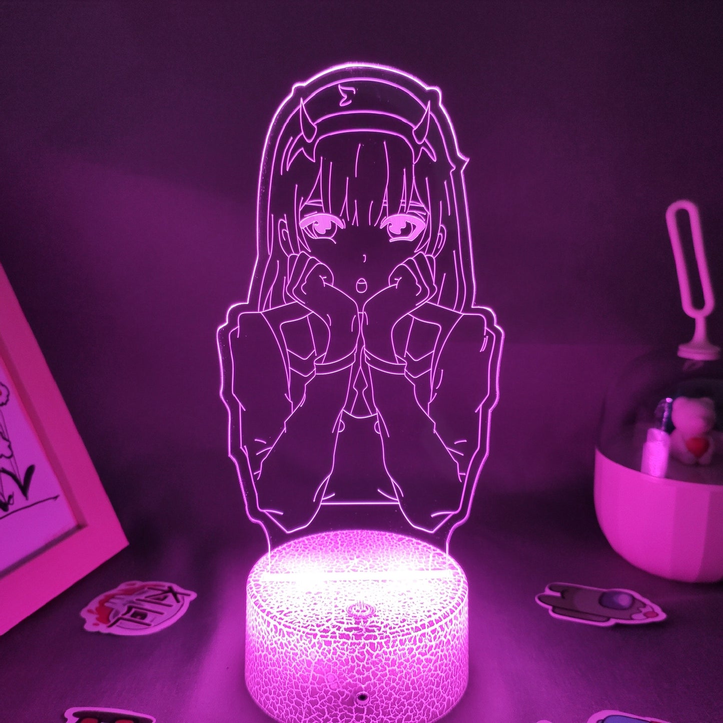 Zero Two 02  Figure 3D LED RGB Night Lights