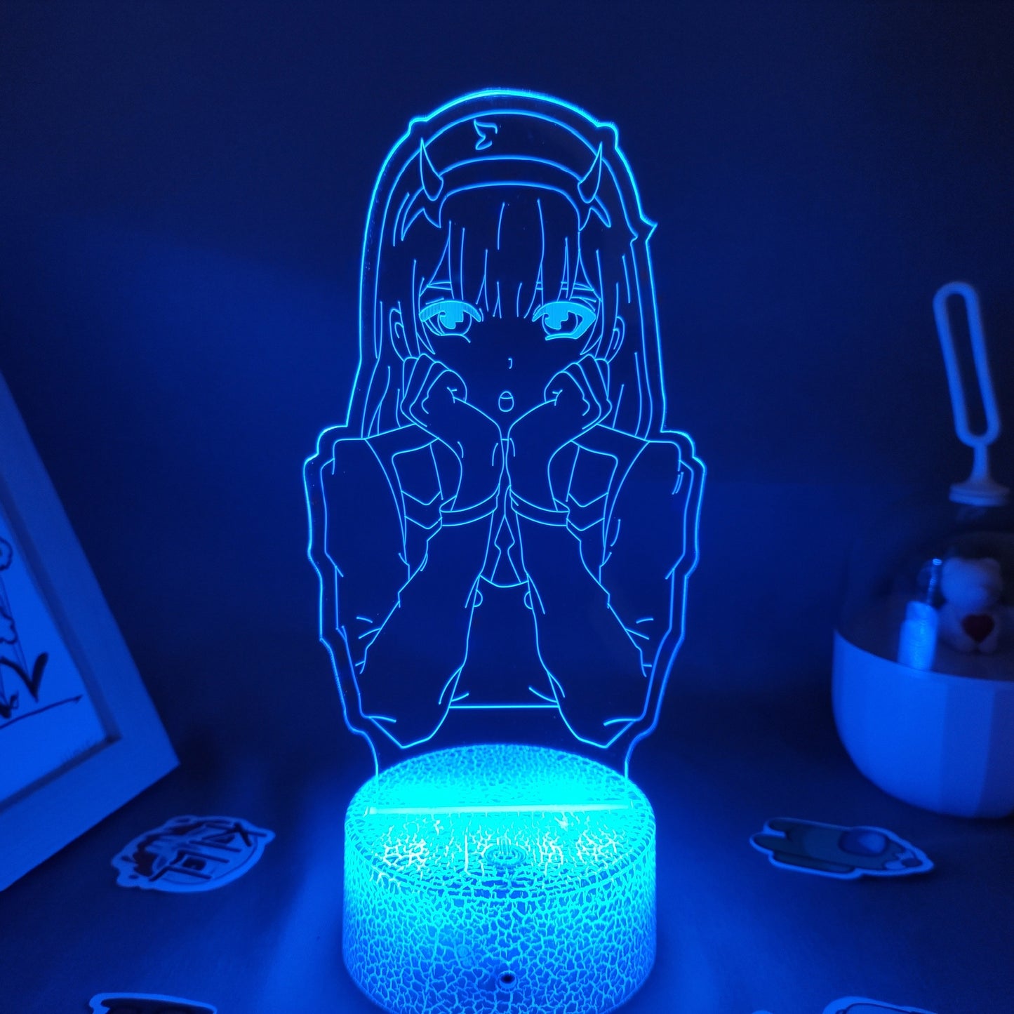 Zero Two 02  Figure 3D LED RGB Night Lights