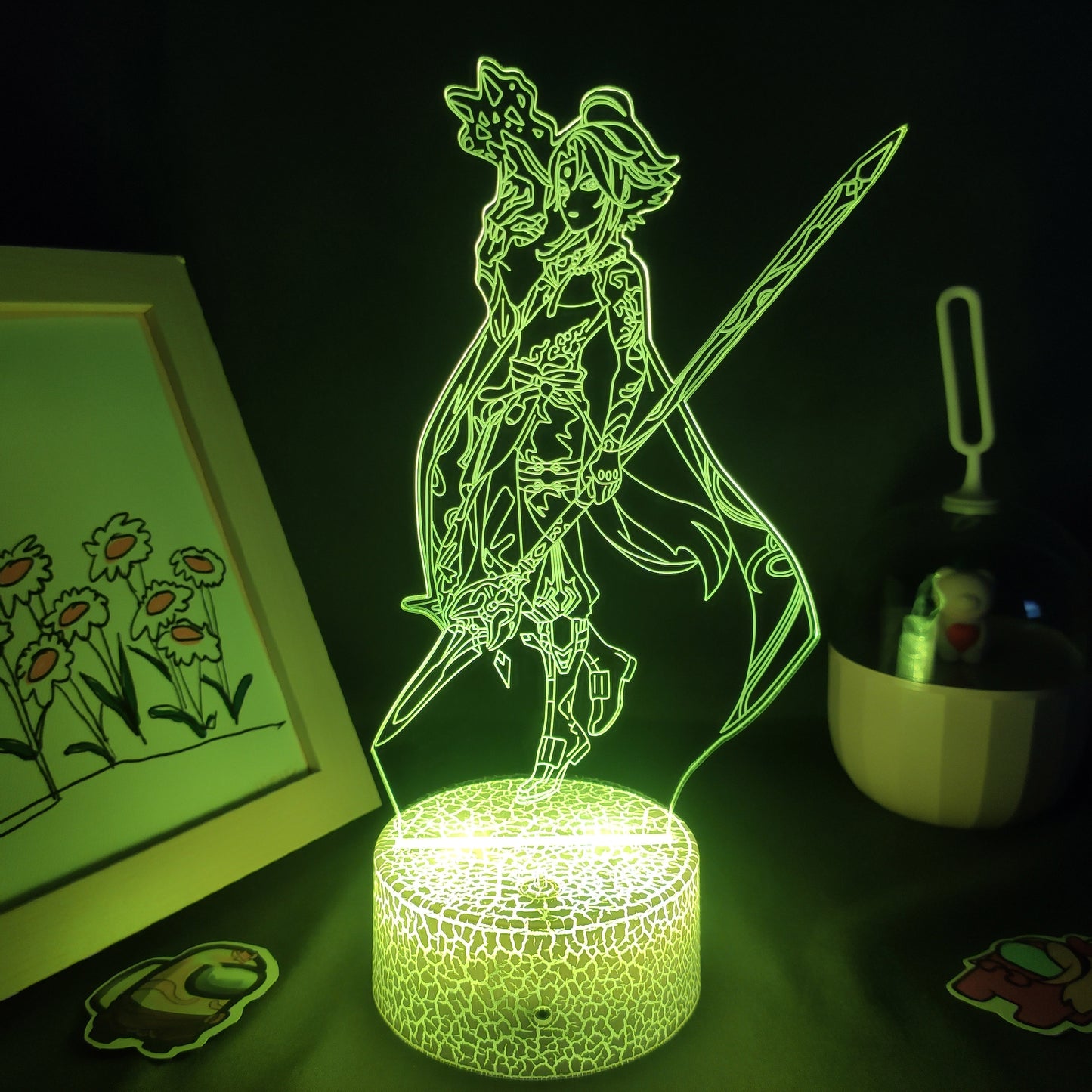 Genshin Impact Game Figure Zhong Li 3D Lamp