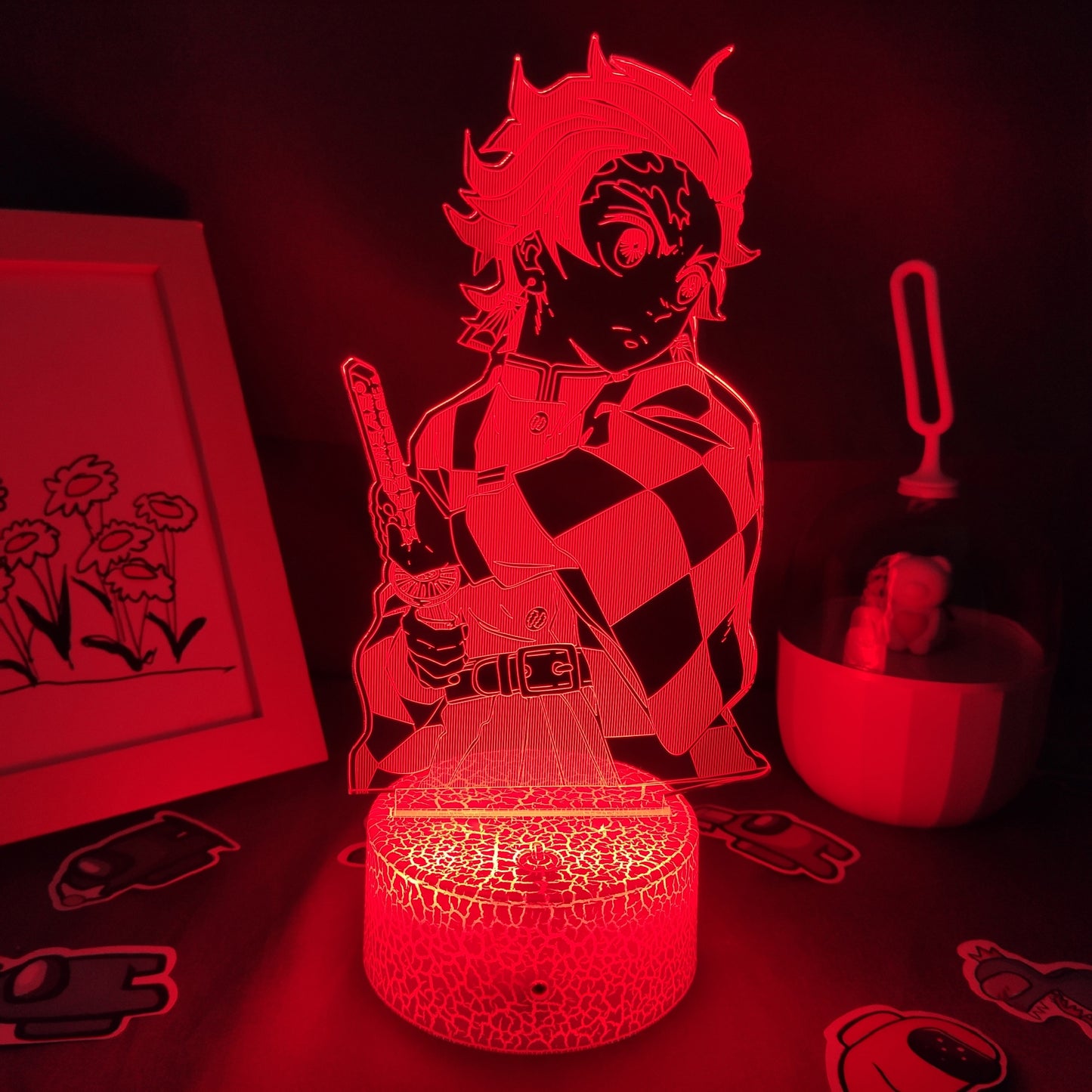 Lava Demon Slayer Figure Tanjiro Kamado 3D Night Lights