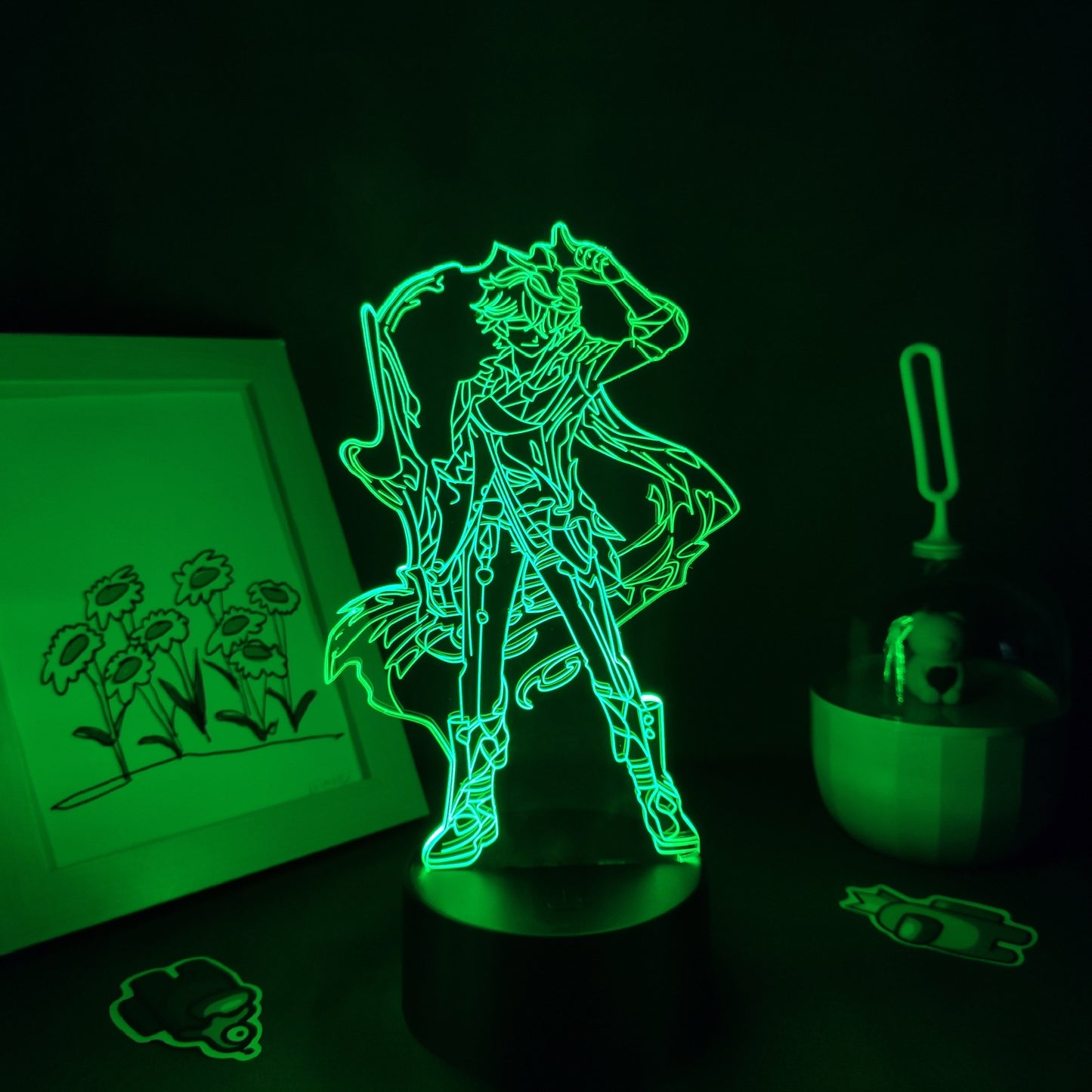 Genshin Impact Game Figure Zhong Li 3D Lamps