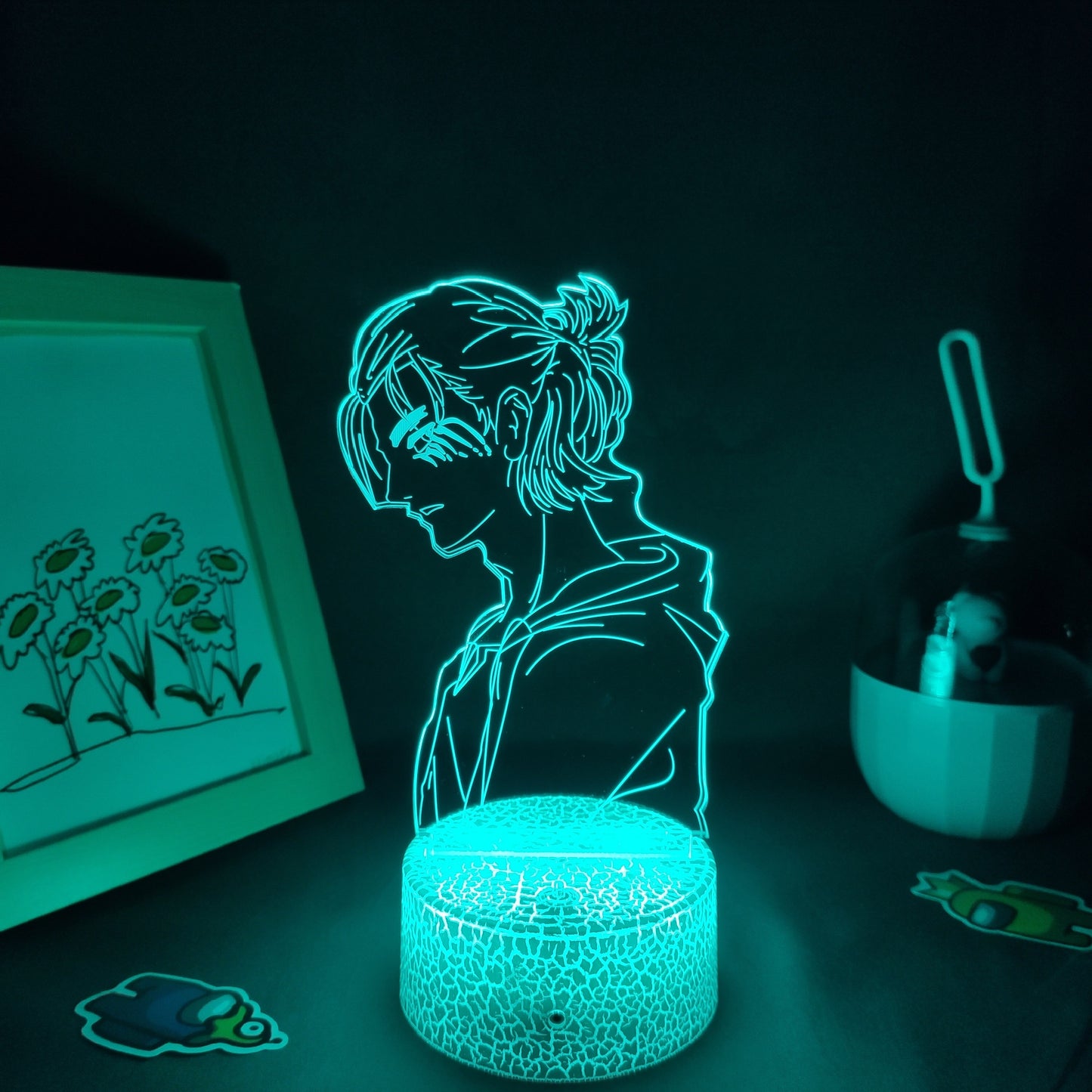 Shingeki No Kyojin Eren Yeager Jaeger Led Night Light