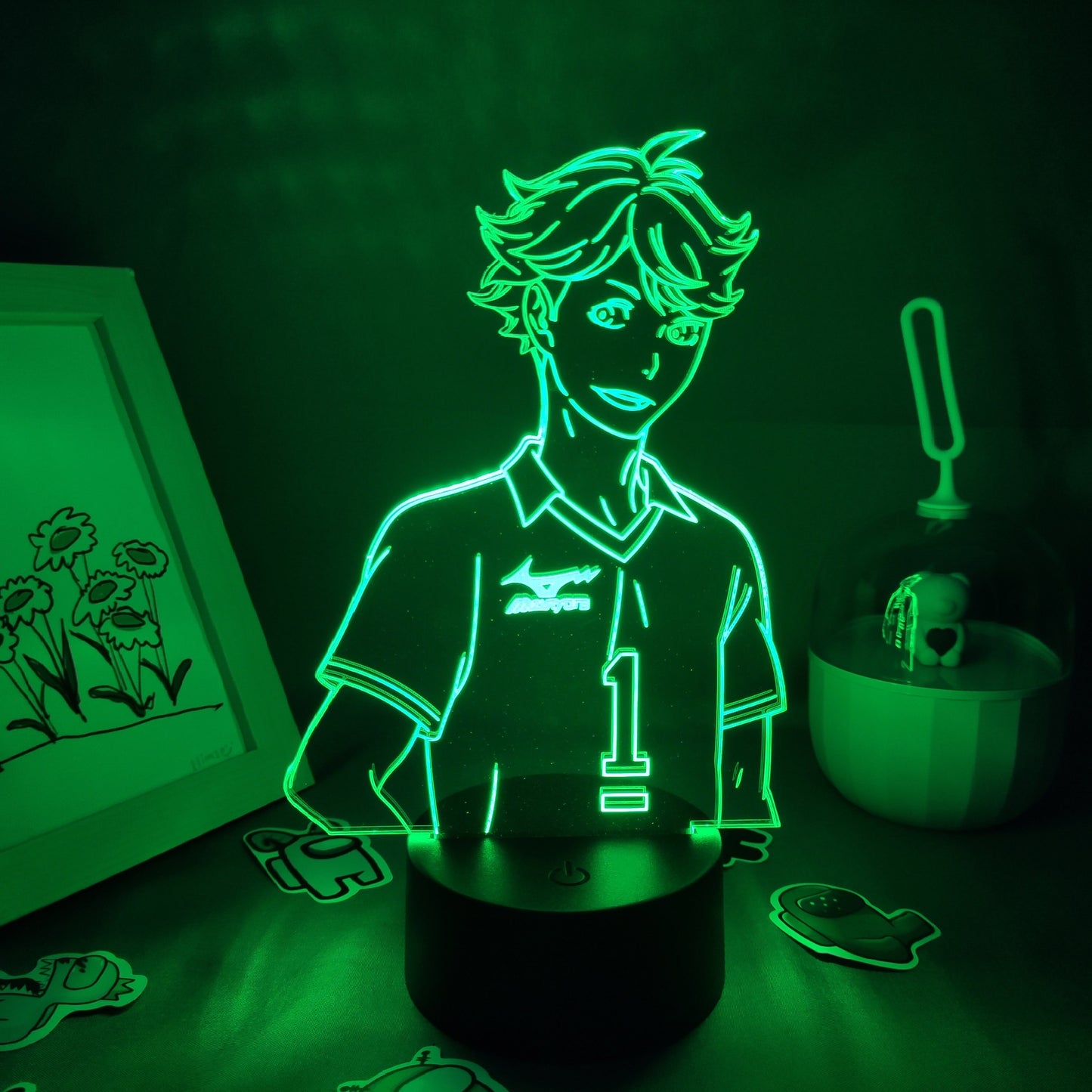 Haikyuu الشكل تورو أويكاوا 3D LED RGB أضواء الليل