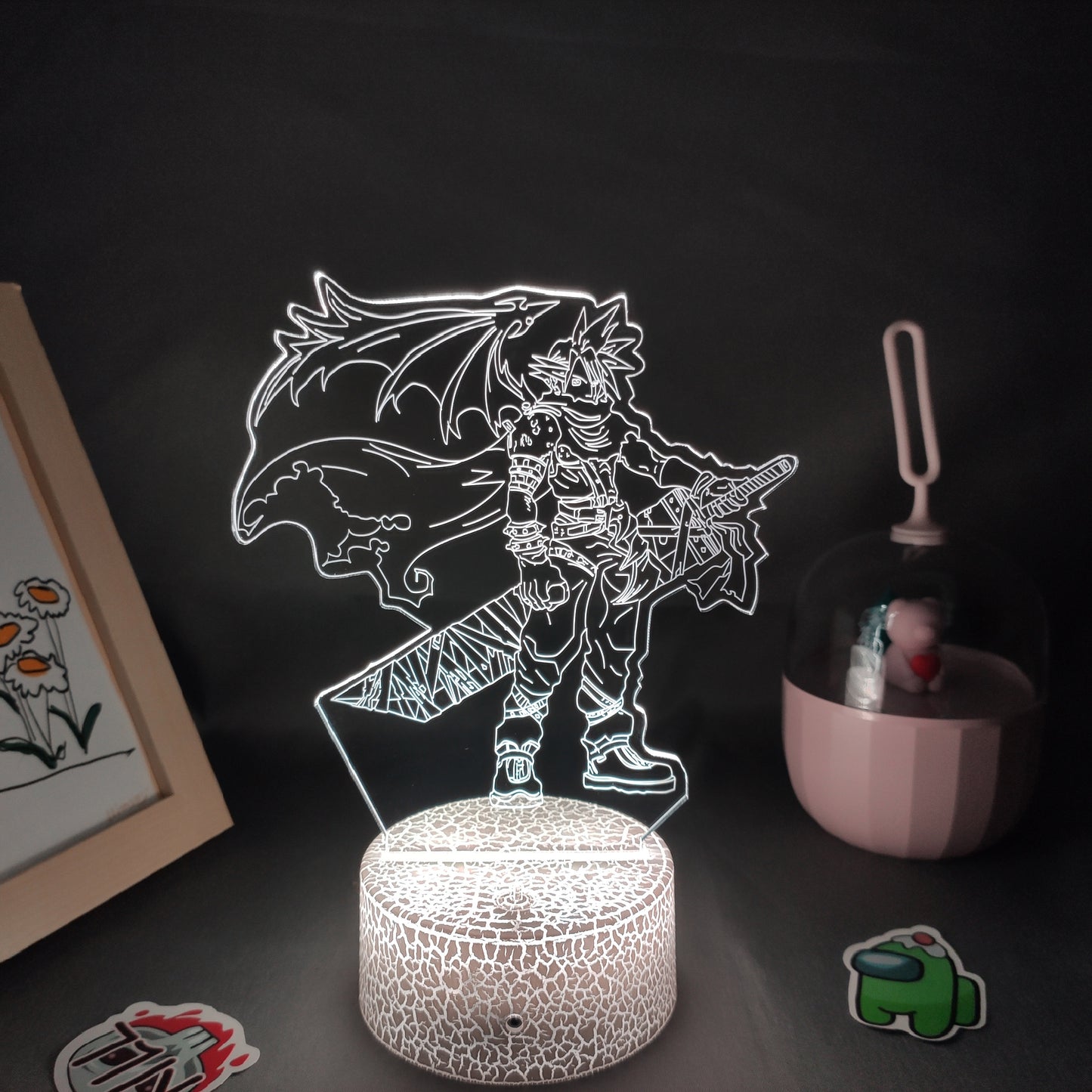 Game Final Fantasy Cloud Strife 3D Lamps