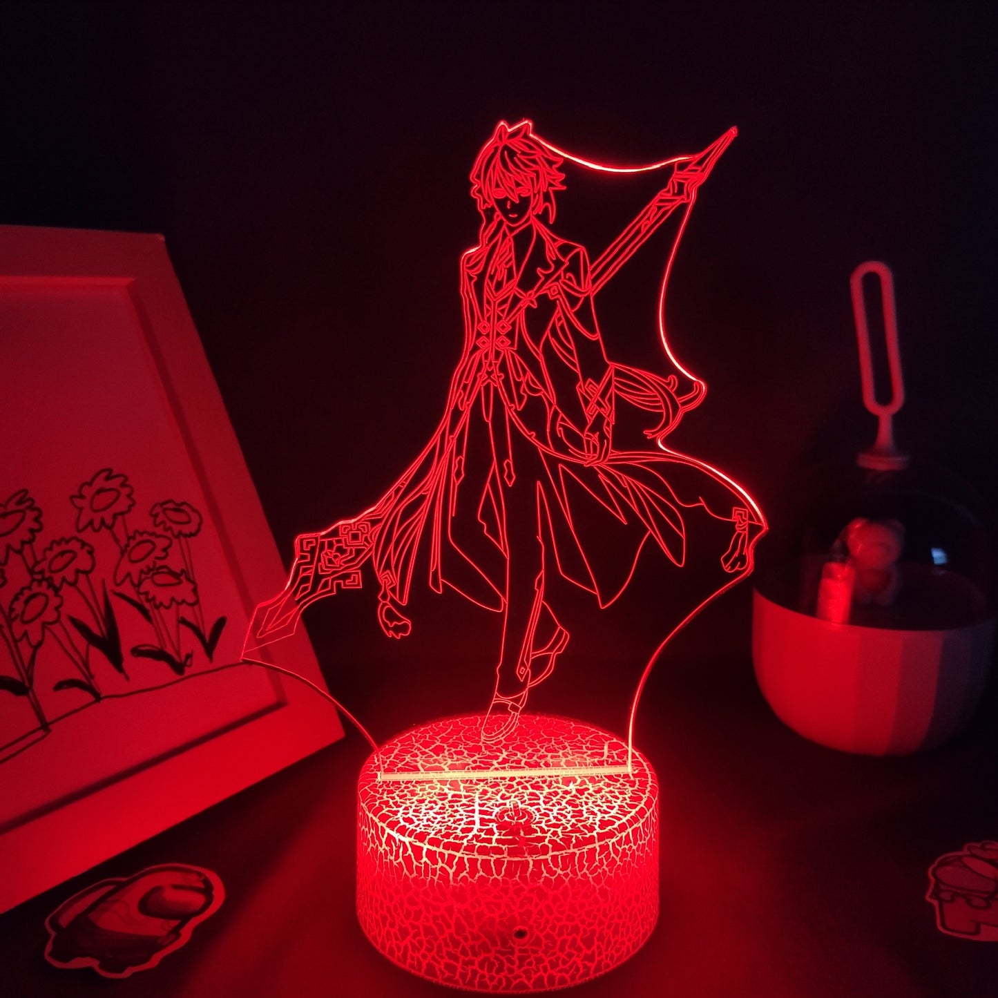 Genshin Impact Game Figure Zhong Li 3D Lamp