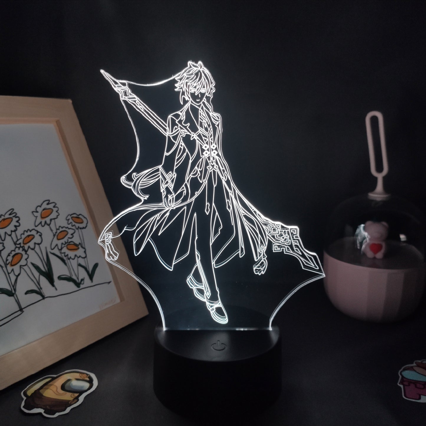 Genshin Impact Game Figure Zhong Li 3D Lamp