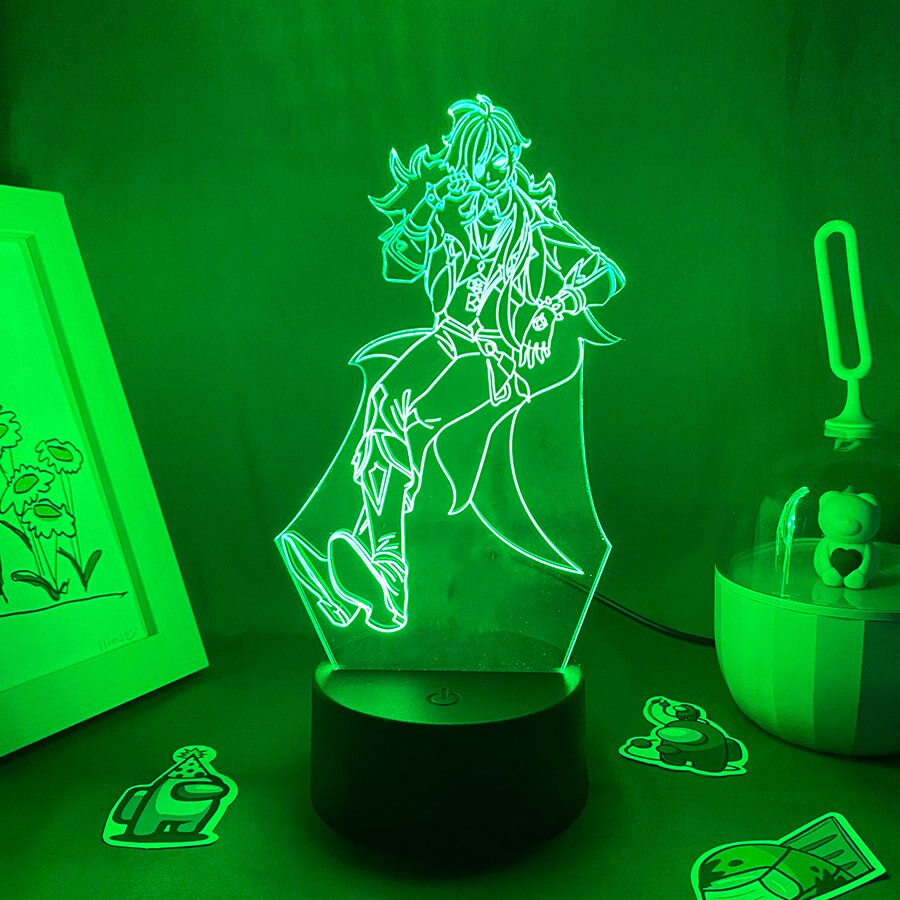 Genshin Impact Game Figure Kaeya 3D Night Light