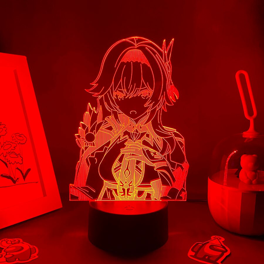 Genshin Impact Game Figure Eula 3D Night Light