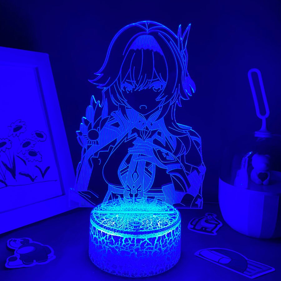 Genshin Impact Game Figure Eula 3D Night Light