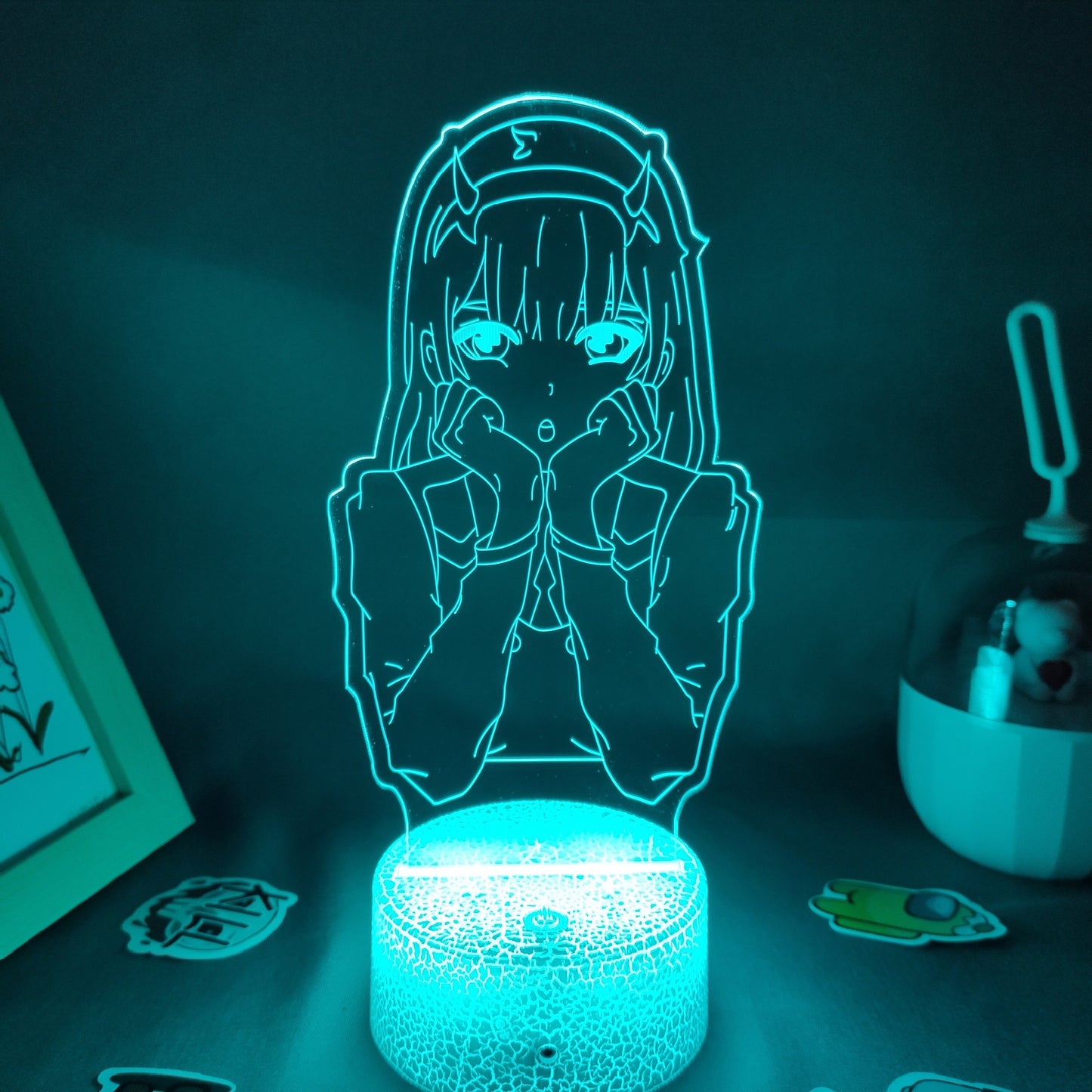 Zero Two 02  Figure 3D LED RGB Night Lights