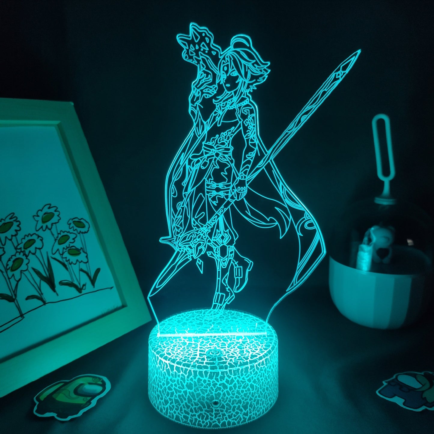 Genshin Impact Game Figure Zhong Li 3D Lamp