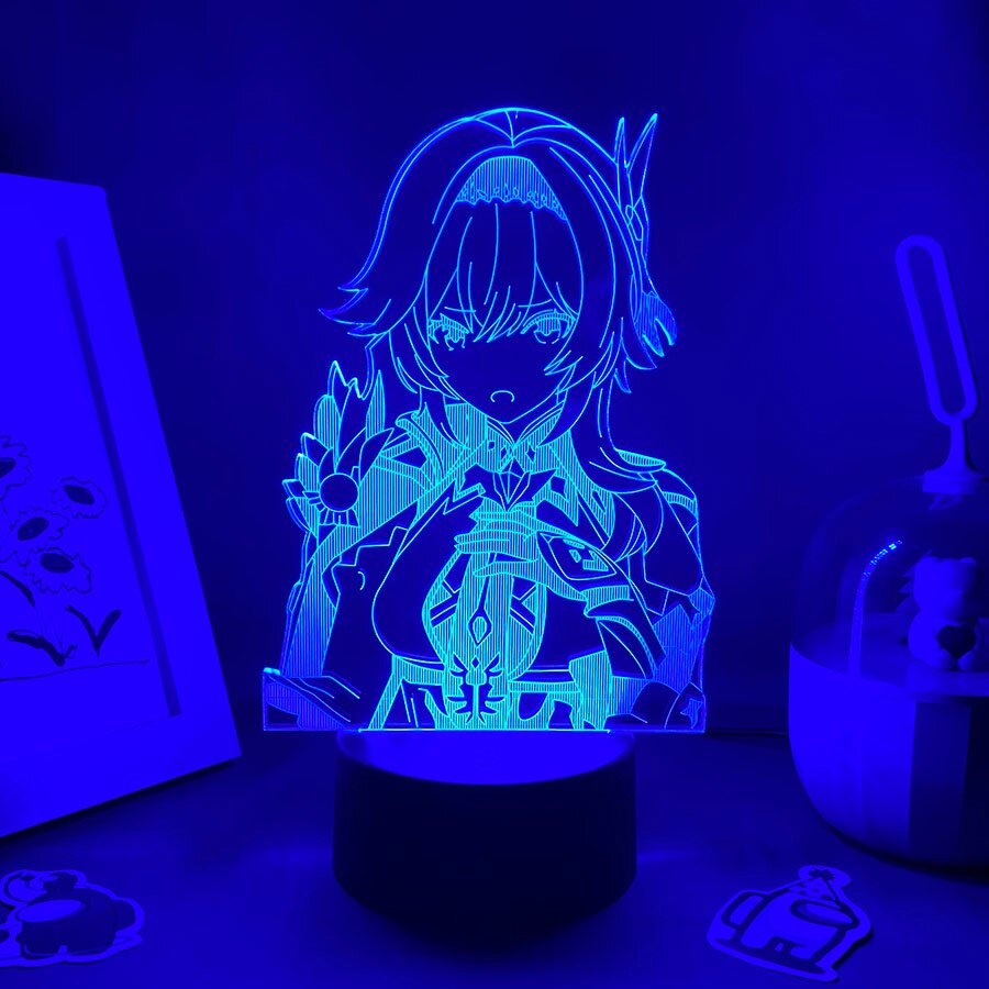 Genshin Impact Game Figure Eula 3D Night Light