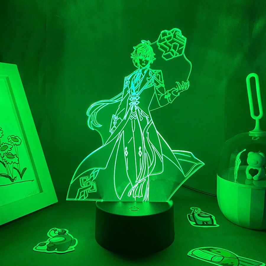 Genshin Impact Game Figure Zhongli 3D Night Lights