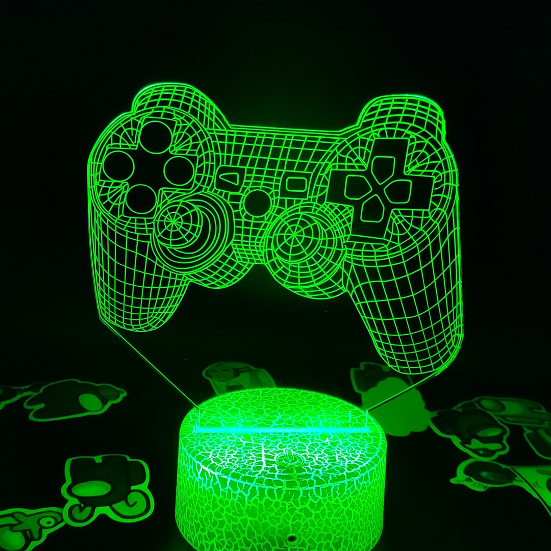 Gamepad Controller 3D illusion Battery Night Lights