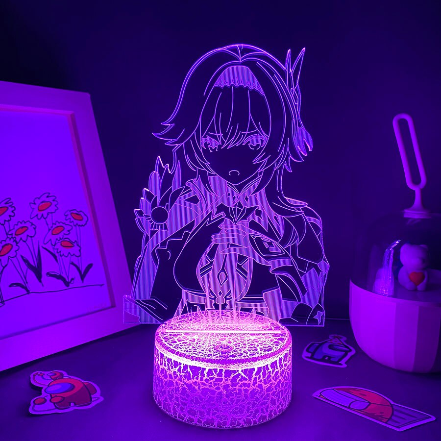 Genshin Impact Game Figure Eula 3D Night Light