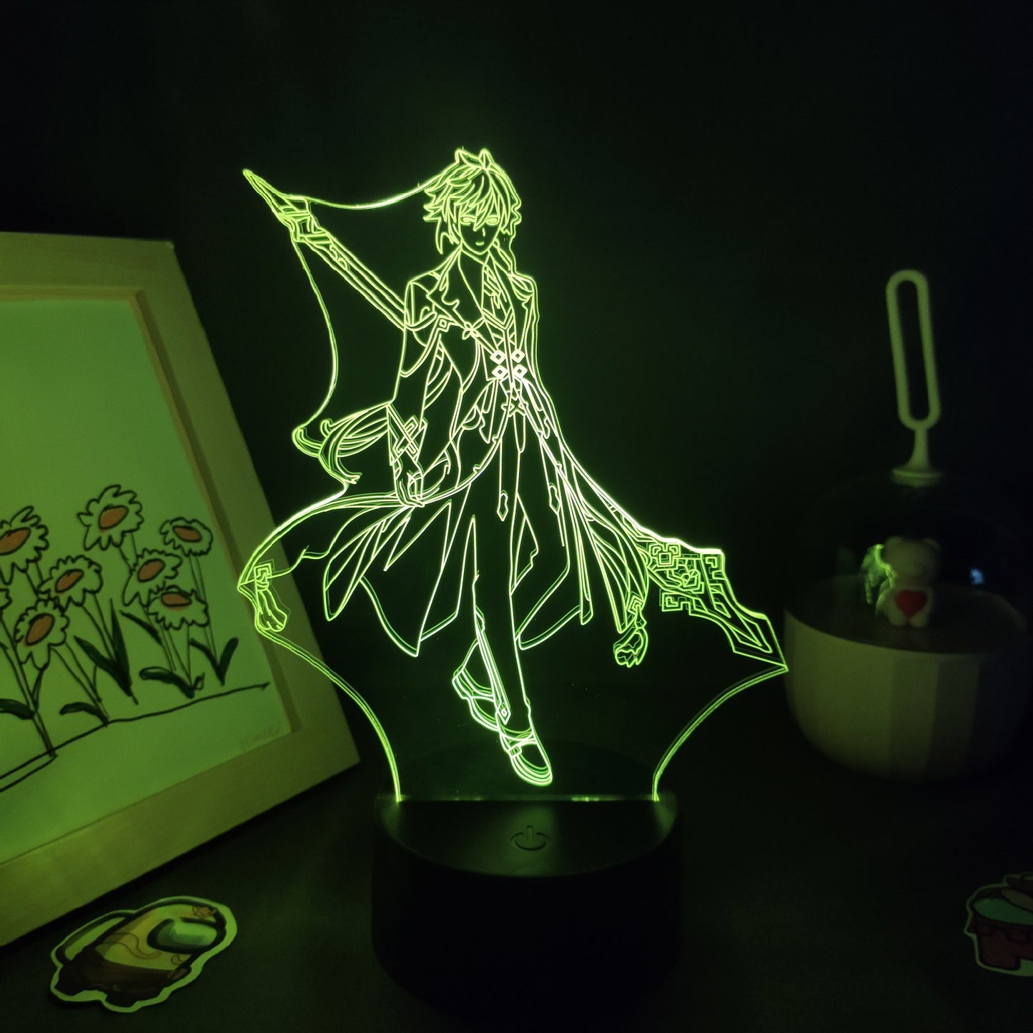 Genshin Impact Game Figure Zhong Li 3D Lamp