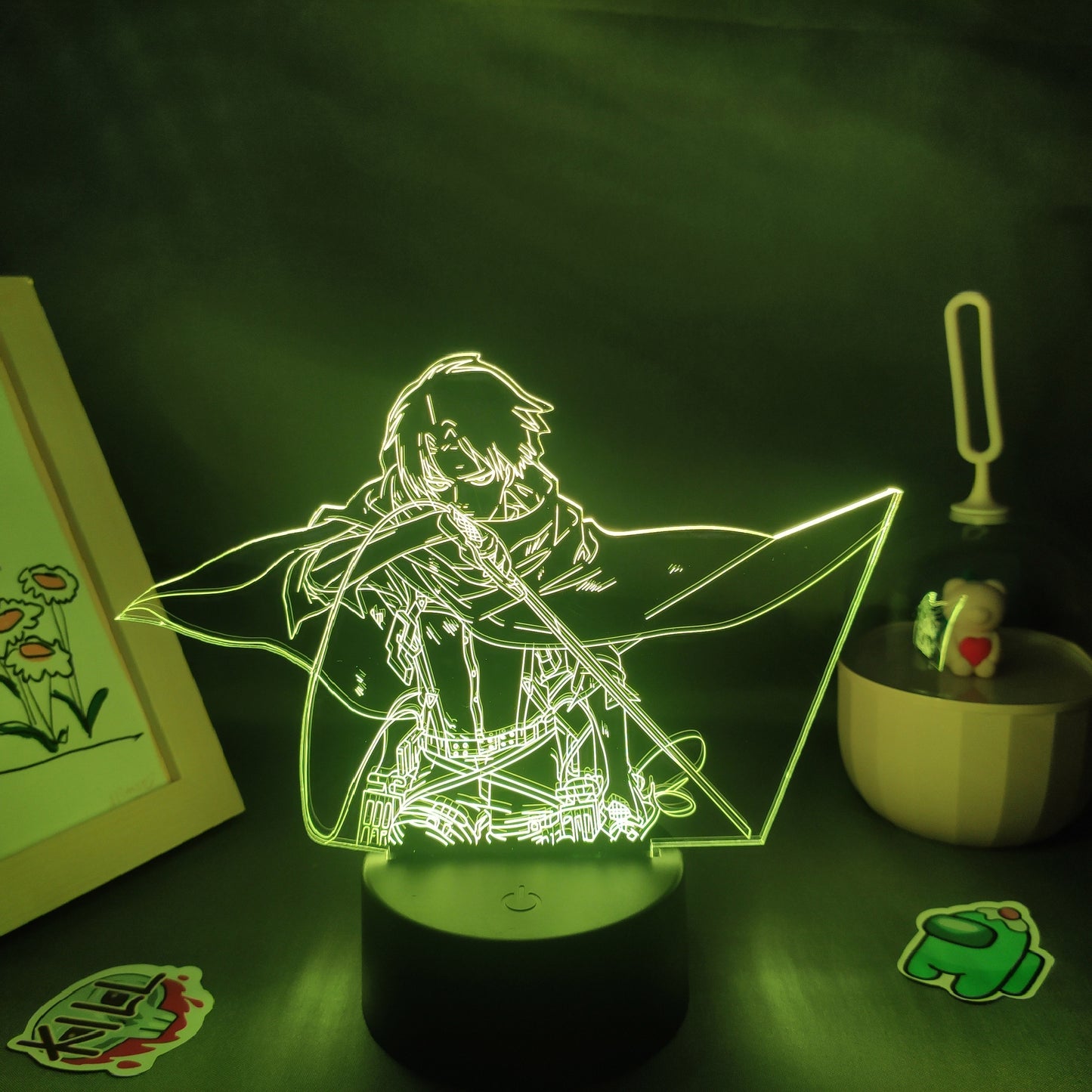 Levi Ackerman Attack on Titan Figure 3D Night Lights