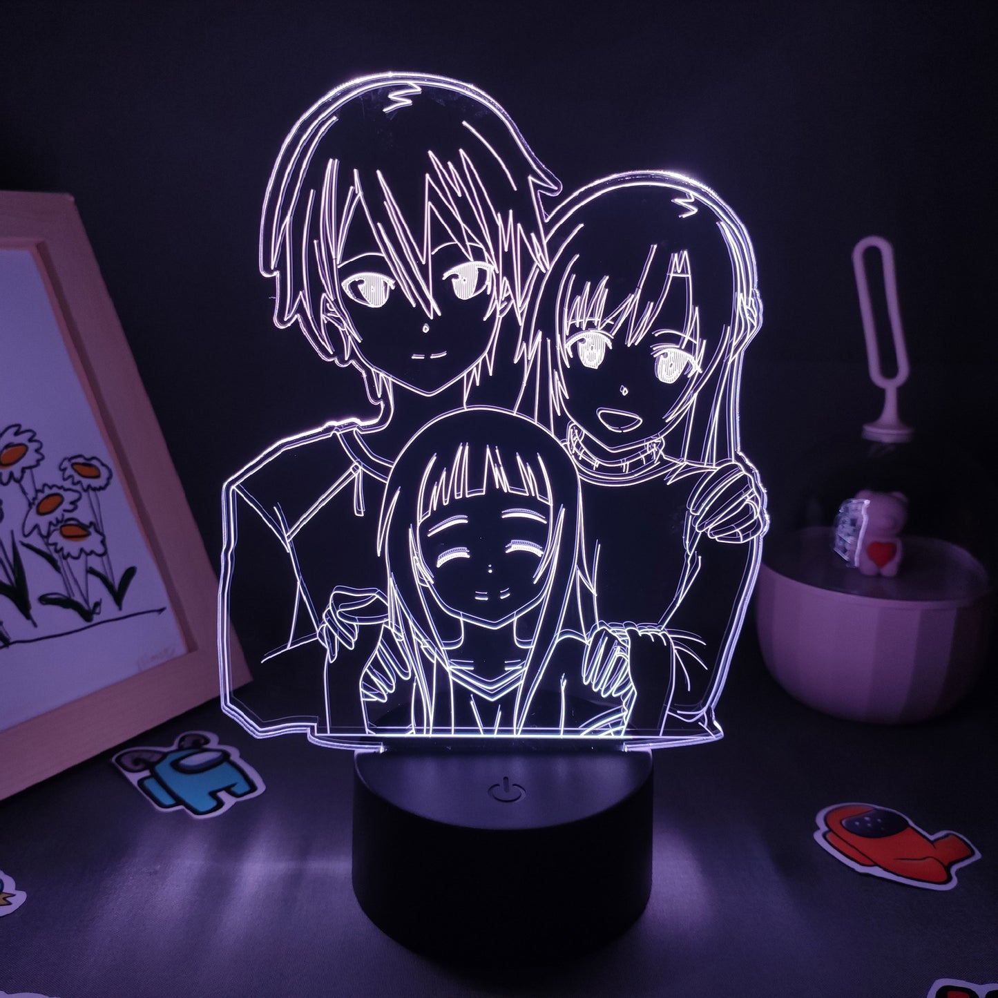 Kirito Asuna RGB Neon Battery Touch Lava Lamp