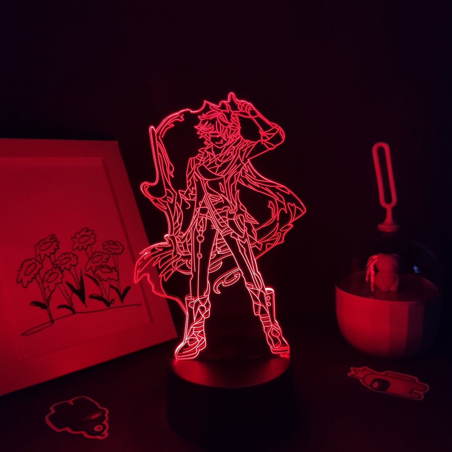 Genshin Impact Game Figure Zhong Li 3D Lamps