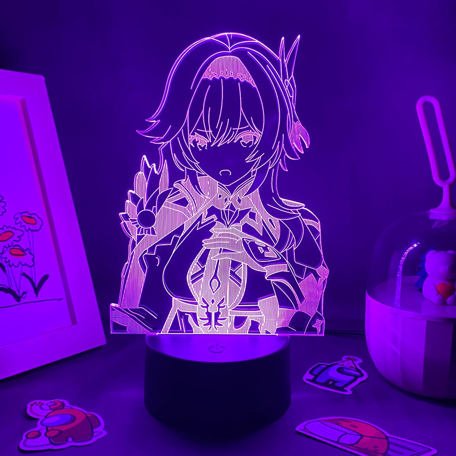 Genshin Impact Game Figure Eula 3D Night Light