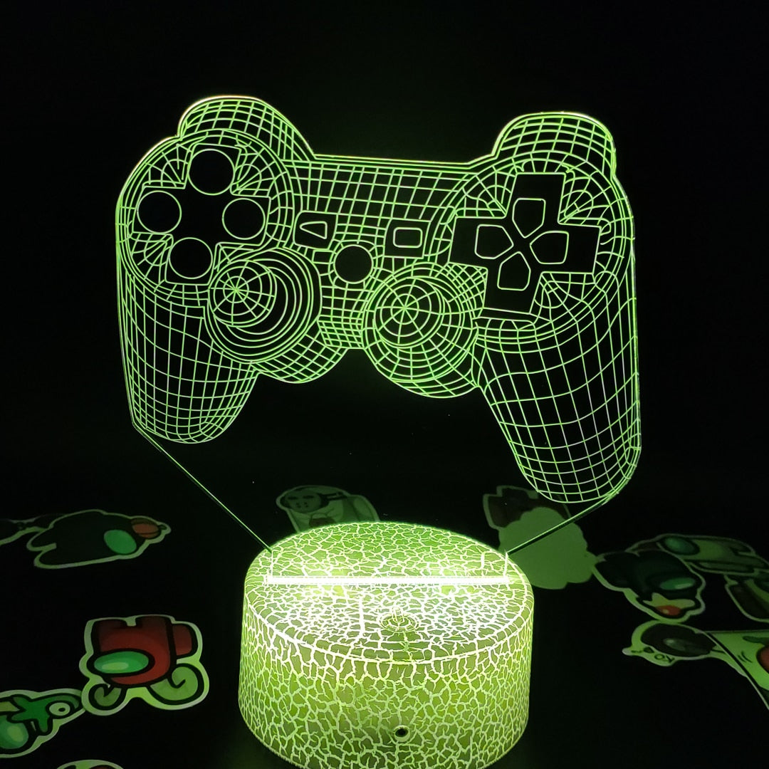 Gamepad Controller 3D illusion Battery Night Lights