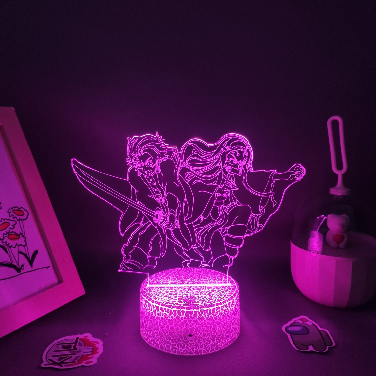 Demon Slayer Figures 3D Lamp