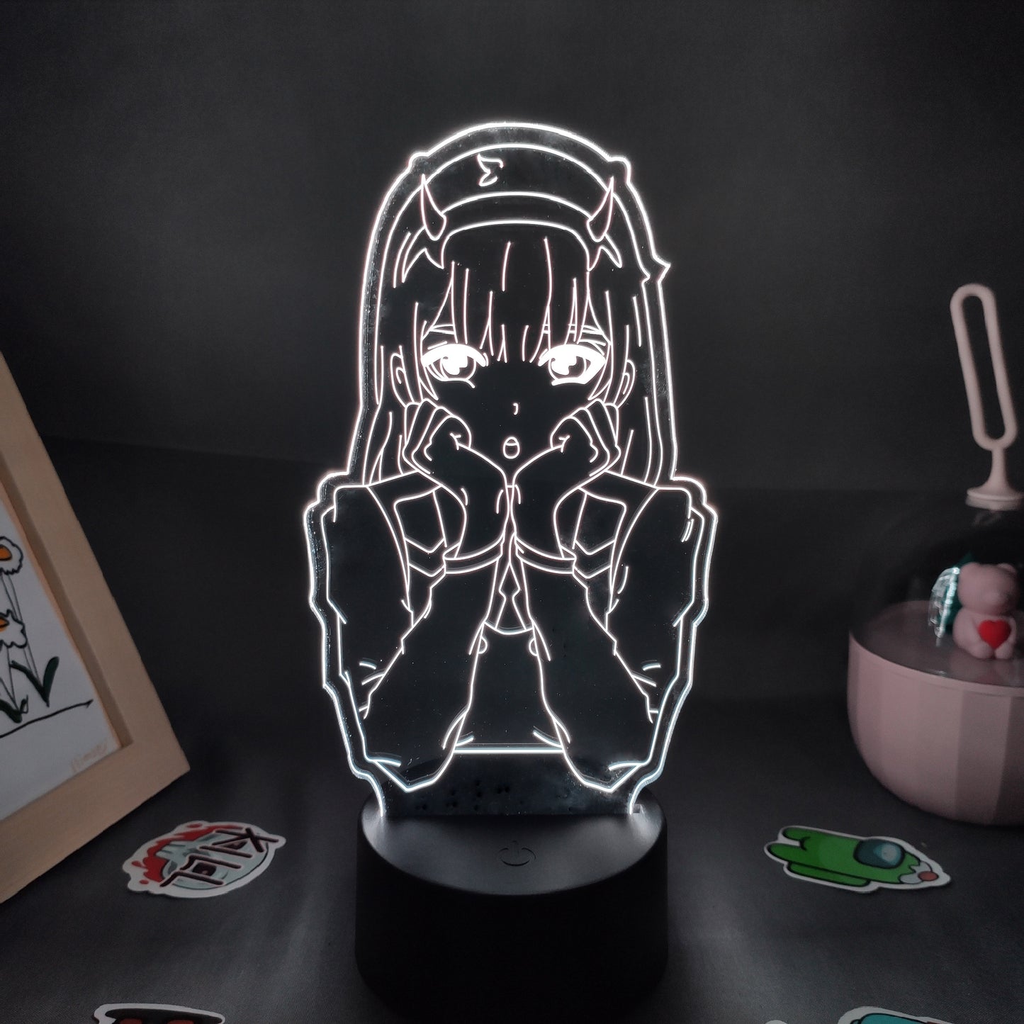 Zero Two 02  Figure 3D LED RGB Night Lights