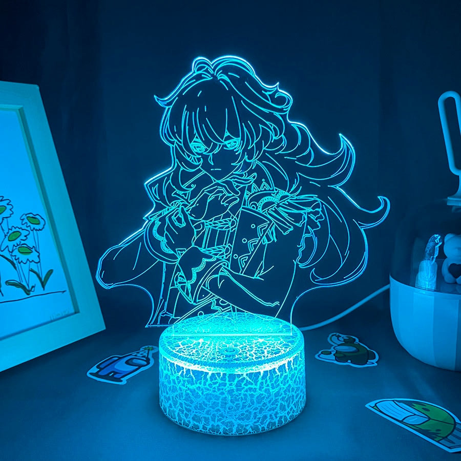 Genshin Impact Game Figure Diluc 3D Night Light