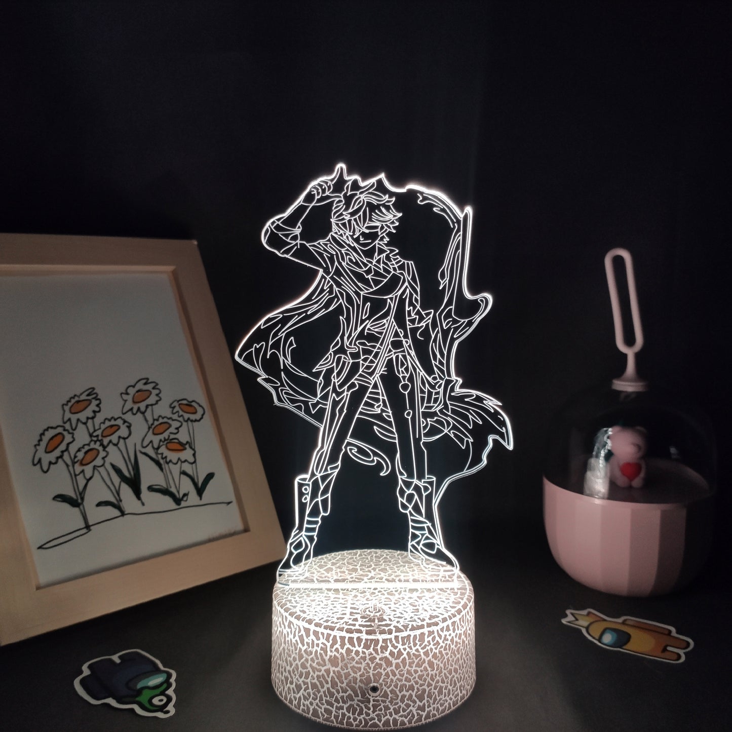 Genshin Impact Game Figure Zhong Li 3D Lamps