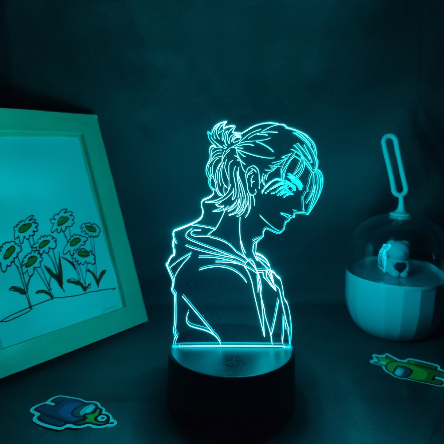 Shingeki No Kyojin Eren Yeager Jaeger Led Night Light