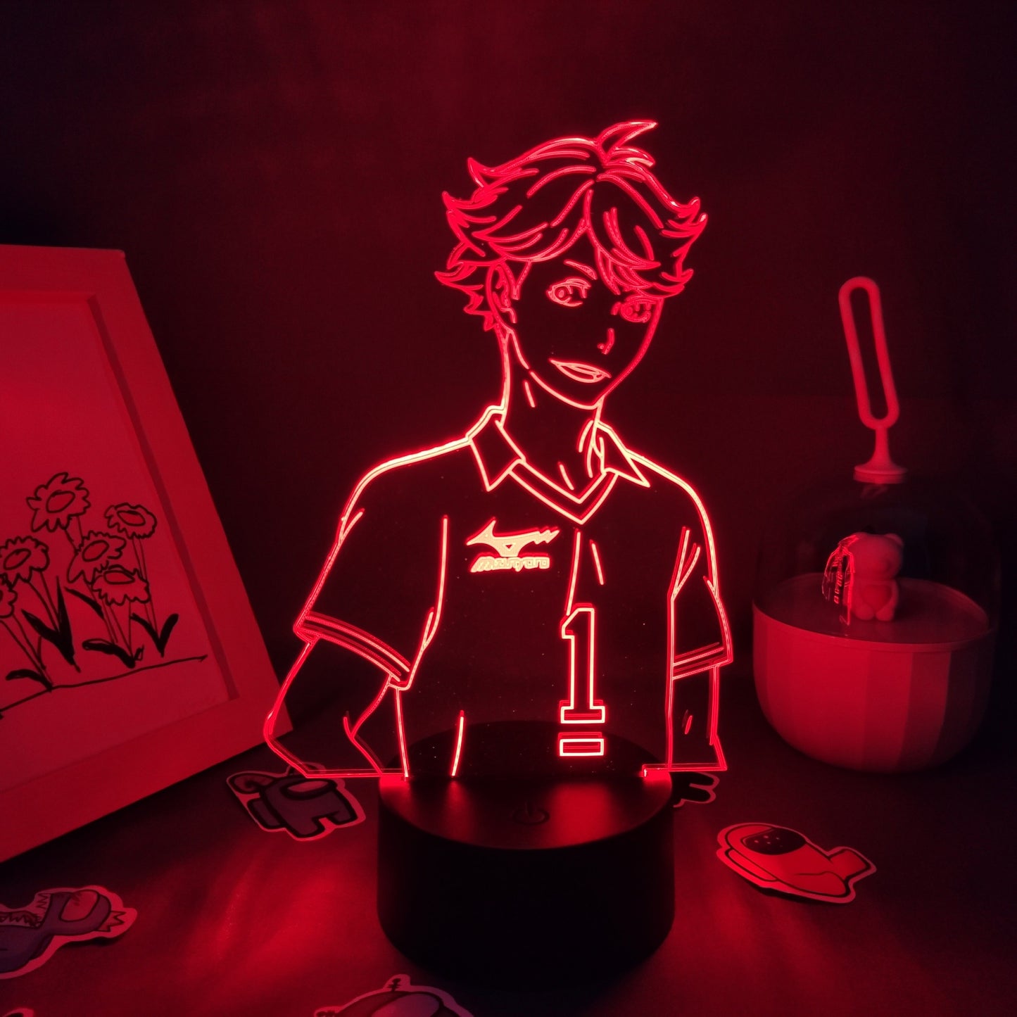 Haikyuu الشكل تورو أويكاوا 3D LED RGB أضواء الليل