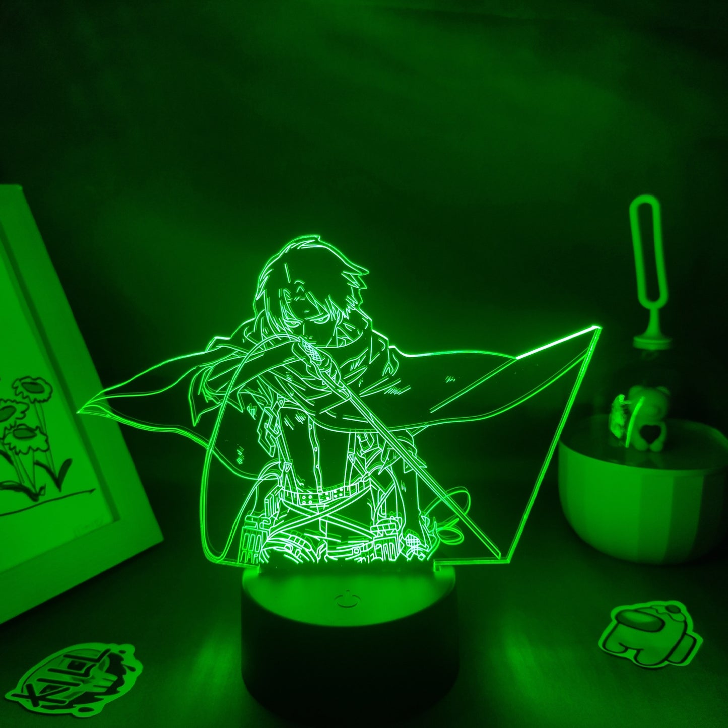 Levi Ackerman Attack on Titan Figure 3D Night Lights