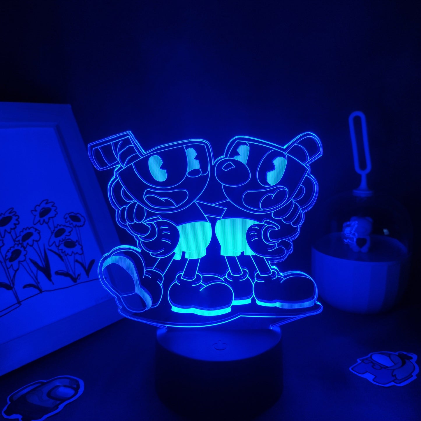 Cuphead Mugman Game 3D Led Lava Lamps