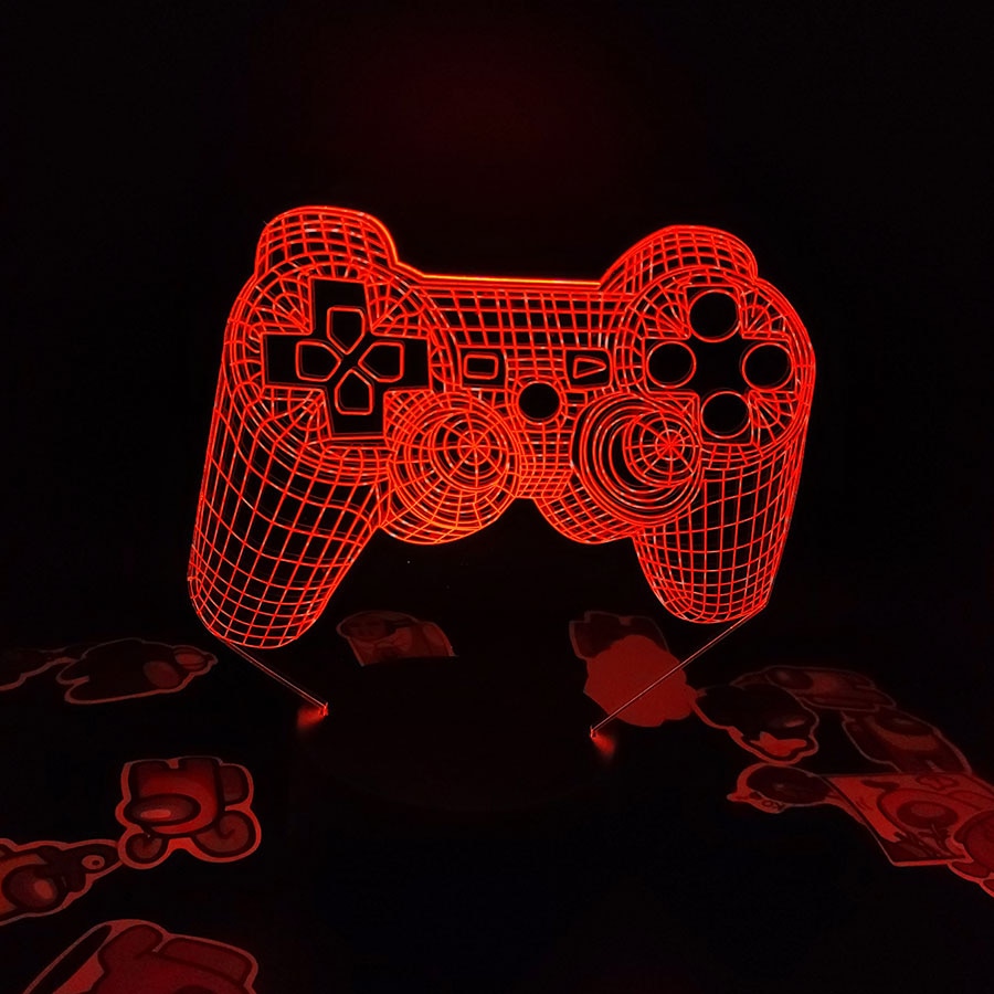 Gamepad Controller 3D illusion Battery Night Lights