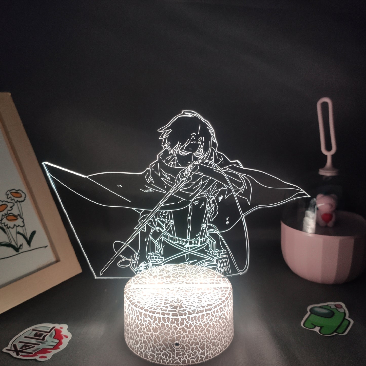 Levi Ackerman Attack on Titan Figure 3D Night Lights