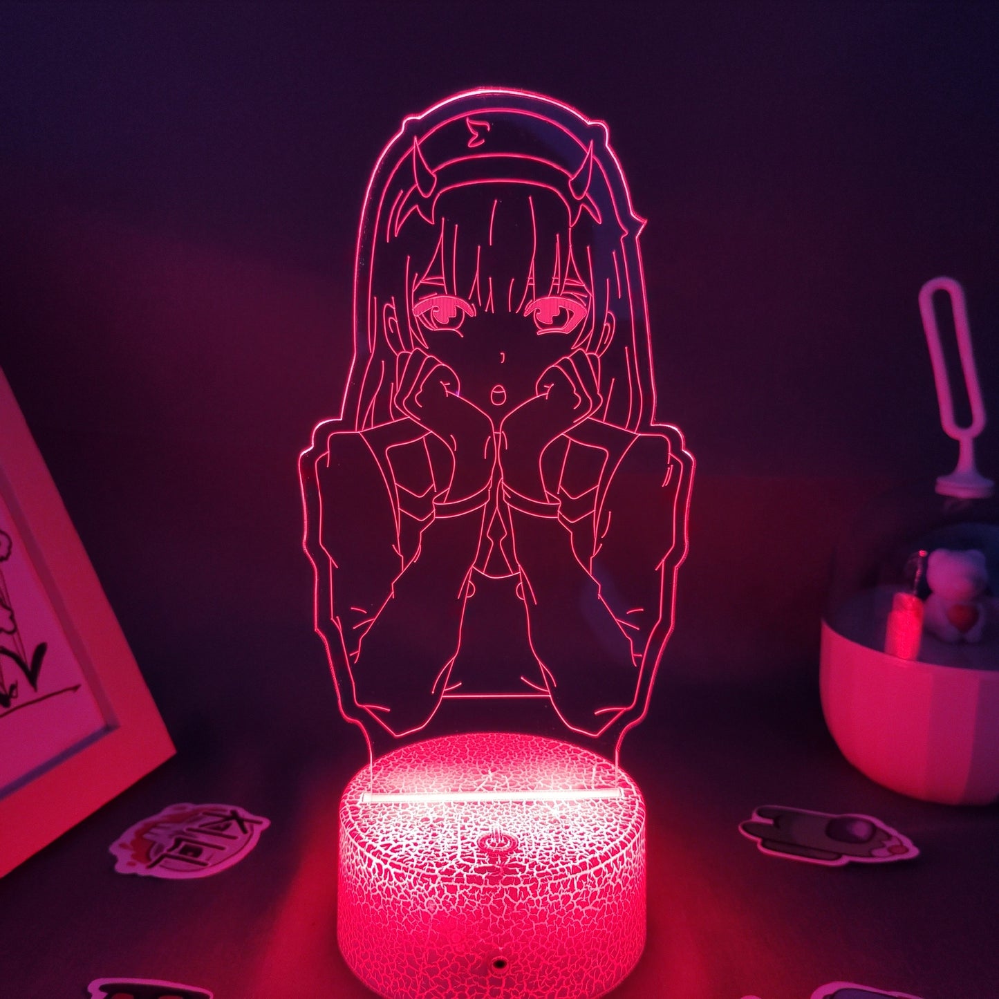 Zero Two 02  Figure 3D LED RGB Night Lights