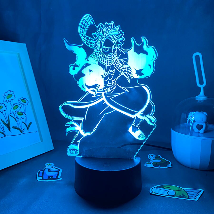 Fairy Tail Figure Natsu Dragnee 3D Led Night Light