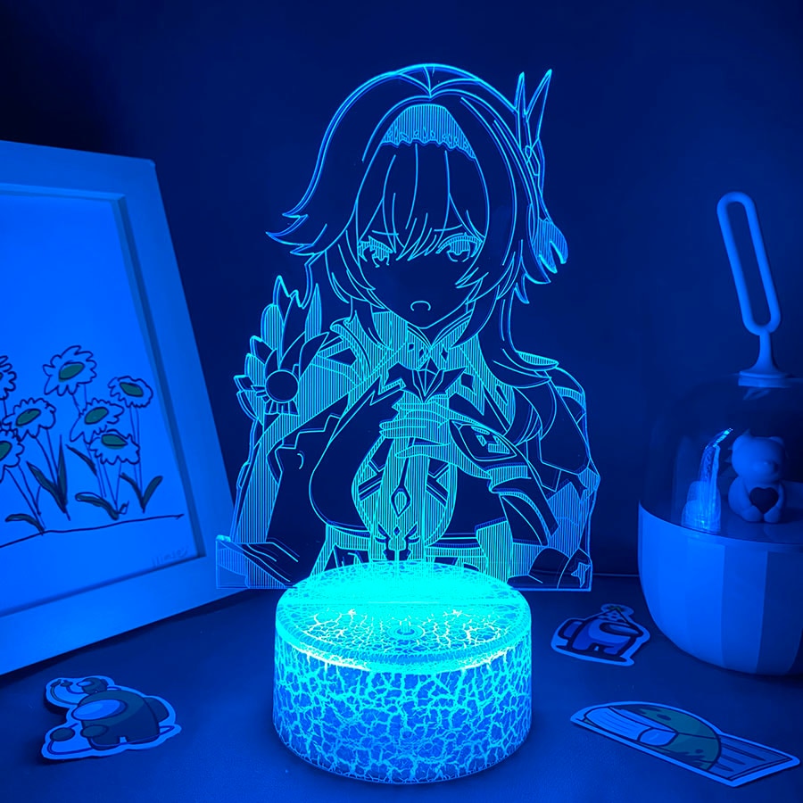 Genshin Impact Game Figure Eula 3D Night Light