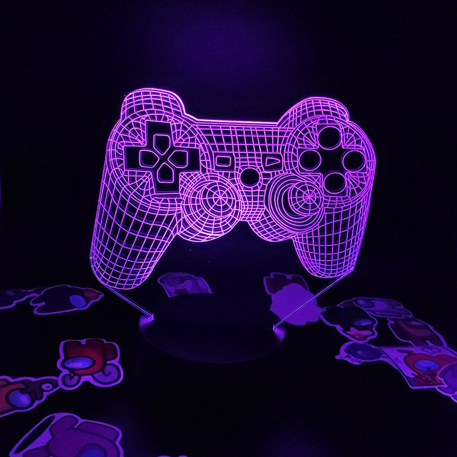 Gamepad Controller 3D illusion Battery Night Lights