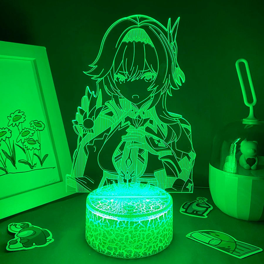 Genshin Impact Game Figure Eula 3D Night Light