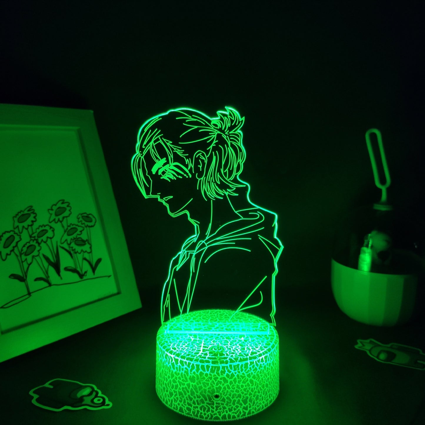 Shingeki No Kyojin Eren Yeager Jaeger Led Night Light