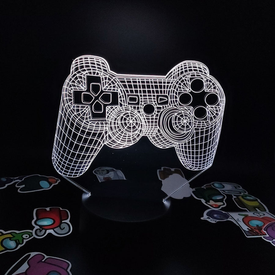 Gamepad Controller 3D illusion Battery Night Lights