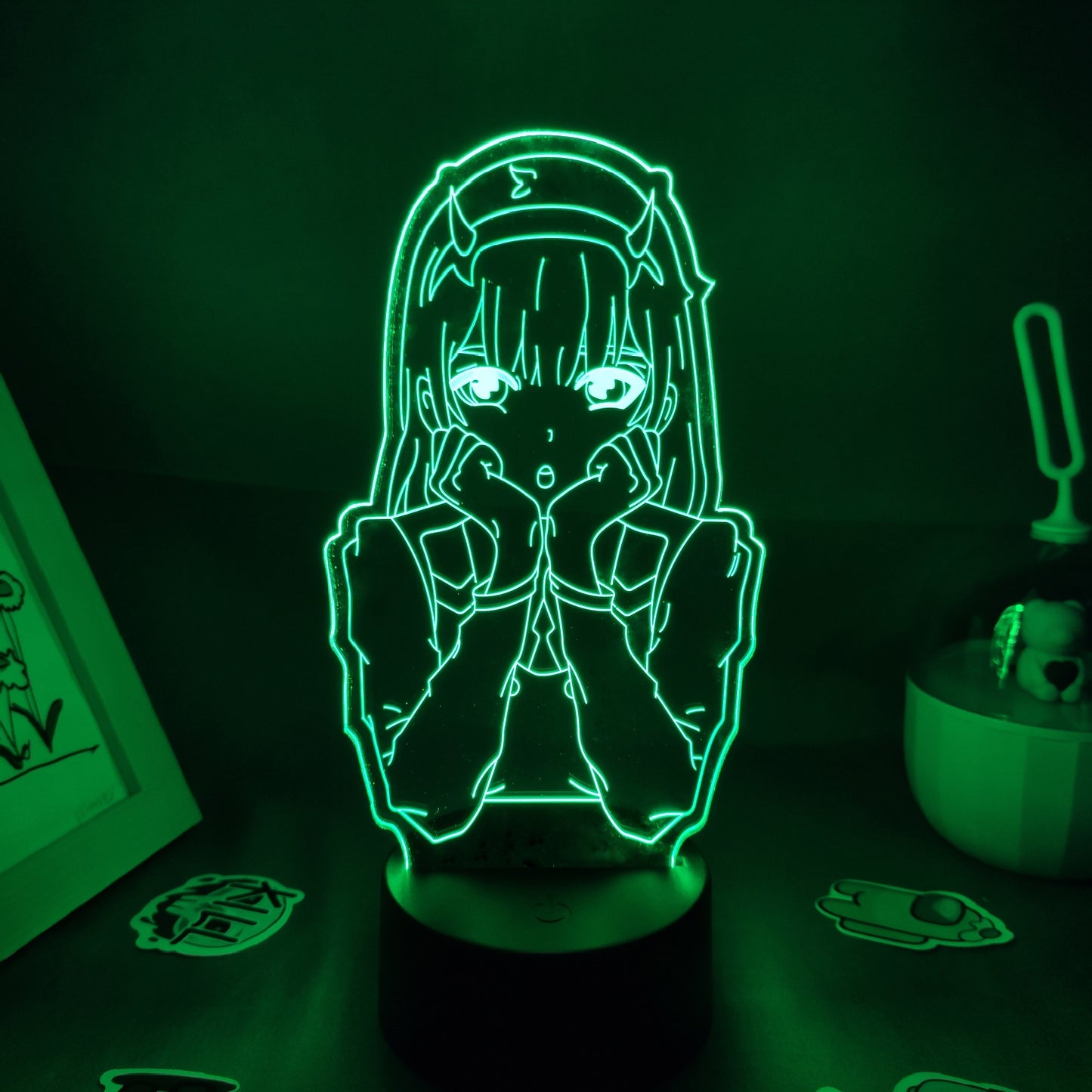 Zero Two 02  Figure 3D LED RGB Night Lights